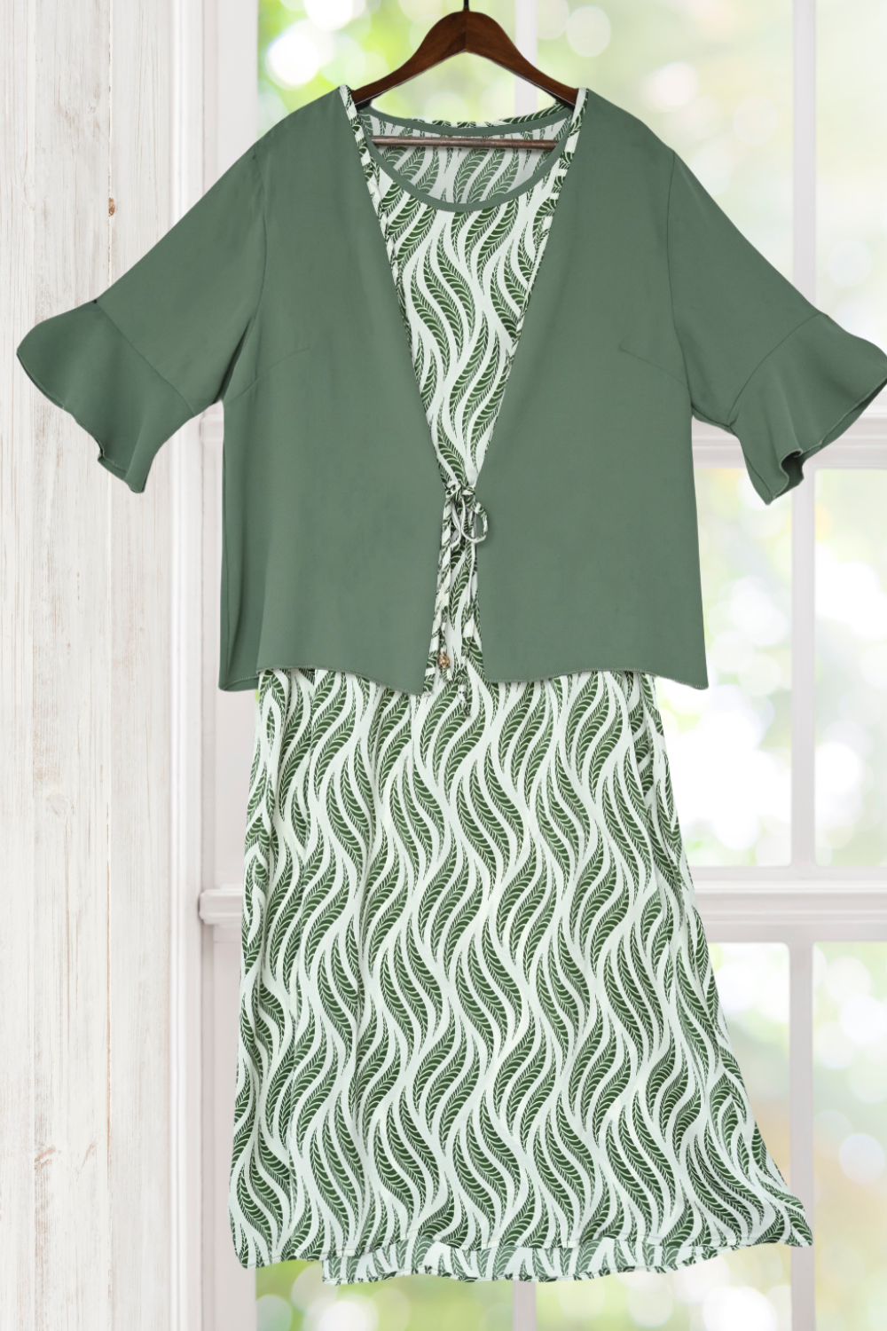 Virginia Tank Dress with Cardigan Set